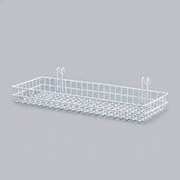 Hanging Basket for Kitchen Storage and Pantry Organisers, Metal Wire with Dense Mesh Design, Wall with Hook Mounting for Grid Panels