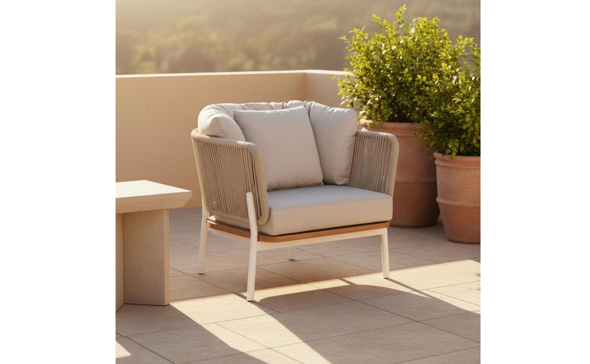 Rattan Lounge Set Sun Protection Wicker Sofa Set Garden Sectional Sofa Woven Design Cushioned Seats for Terrace, Courtyard