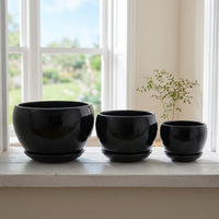 Plant Pots for House Plants and Indoor Plants, Set of 3 Fruit-Shaped Ceramic Flower Pots, Mini Ceramic Planter for Home Office, Drainage Hole