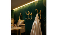 3 Pieces Brass Swan Hook Gold-Toned Household Hardware Space Saving