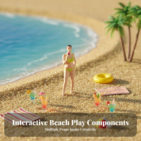 1:64 Scale Female Figure Hand Painted 1/64 Scale Female Figurine Highly Detailed Swimsuit Girl Miniature for Hobbyists, Adults