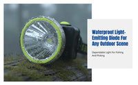 LED Headlamp, Rechargeable, Waterproof, Head-Mounted, Adjustable, for Outdoor, Picking, Student, Repair