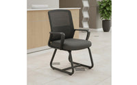 All-Day Comfort Ergonomic Office Chair High-Density Foam Cushion Office Chair with Armrests Stable Frame for Students, Conference Room, Reception Area
