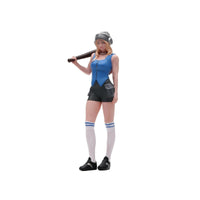 Miniature Girl with Cudgel Shaped Girl Figurine Collectible Miniature Figure for Collectors