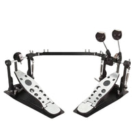 Double Bass Drum Pedal Adjustable Double Bass Pedal with Connecting Rod Heavy Duty for Drummers, Rehearsal