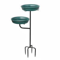 Standing Bird Bath Feeder Antique Bronze Metal Bird Bath Easy to Clean for Patio