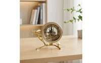Decorative Clock Gold Finish Clock with Roman Numerals Silver-Toned for Nightstand