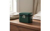 Padded Zip-Around Bracelet Box Leather-Like Hard Shell Bracelet Case Compact