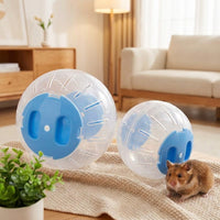 Silent Running Hamster Ball, Well Ventilated Hamster Ball with Lock, Transparent Exercise Wheel for Indoor and Outdoor Use, Random Color