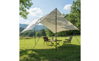 2.6m Shelter Pole Sturdy Awning Support Rod Adjustable Tarp Pole Galvanized Carrying Case Included for Beach