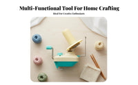 Simple to Use Hand-Crank Wool Winder Table Clamp Mount Hand Crank Yarn Winder Compact Design Knitting Equipment Foldable Guide Arm for Knitters, Crocheters, Crafters