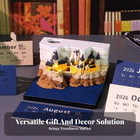 Tear-off Sculpture Calendar Creative Gift Tear Away Sculpture Calendar Multi-Functional Paper Carving Note Block for Colleagues, Home, Bedroom, School