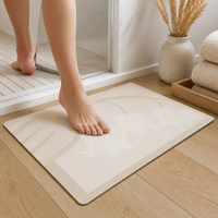 Diatomaceous Earth Absorbent Bathroom Mat Quick Dry Non-Slip Cuttable Floor Mat