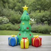 Outdoor Inflatable Christmas Tree Lighted Inflatable Tree with Gift Boxes Tall Yard Decoration Giant for Homeowners, Lawn, Porch