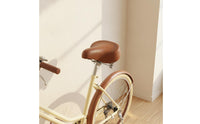 Retro Cycle Saddle with Spring Soft Wide Cycle Saddle Oversized Cushioned Bike Seat Supportive for Casual Riders