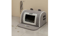 Enclosed Dog Bed Heated Warm Pet House Cozy Indoor Dog House for Dogs, Cats, Winter, Cold Weather