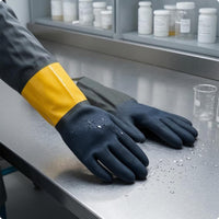 Textured Grip Chemical-Resistant Gloves Anti-Slip Corrosive-Resistant Gloves 70 Cm