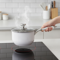316 Stainless Steel Ceramic White Stockpot with Steamer Insert, Non-stick, Large Capacity