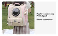 Large Capacity Space Capsule Cat Carrier Breathable Space Capsule Pet Backpack Padded Straps for Travelers, Traveling, Outdoor, Vet Visits