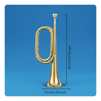 Call Trumpet Brass Bugle Full Tone Brass Bugle Instrument for Beginners, Students