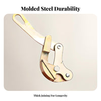 High Load Capacity Steel Wire Rope Tightener Safety Latch Hooks Double Hook Ratchet Puller Anti-Backward Design for Mechanics, Workshop