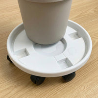 Flower Pot Stand with Plant Pot Tray and Base, Heavy Duty PP Material Pot Stand with Swivel Caster Wheels for Large Indoor Houseplant Decor