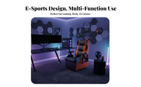 Reclining Function Lounge Station with pivot Tray Sofa-Like Comfort Gaming Recliner Ergonomic Design Computer Armchair Full Support for Home Office Workers, Streamers, Students, Internet Cafe, Bedroom, Living Room, Den