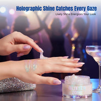 Sparkle Gel, Multi-Use Highlighter, Holographic Sequins, Face, Skin, Eyes, Hair, Random Sparkle