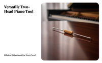 Hollow Socket Tips Double-Ended Piano Wrench Non-Slip Grip Stainless Steel Piano Wrench