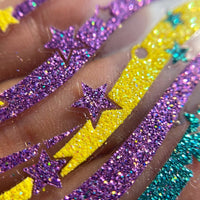 Easter Candle Sticker Multi Glitter Candle Tattoo for Crafters, Christmas, Holiday