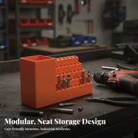 Molded One-Piece Screwdriver Bit Storage Holder ABS Plastic 6.35 Mm Bit Holder Open-Top