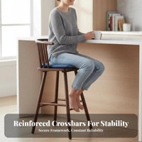 Nordic Design Windsor rear High Stool Minimalist design Bar Chair Curved rearrest Seating Furniture With Footrest for Adults, Homeowners, Cafe Owners, Kitchen Island, Restaurant, Dining Room