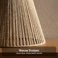 Japanese Design Hanging Lamp Vintage Inspired Woven Lamp Shade Woven Paper Rope Lamp Natural Material Home Decor for Cafe, Hotel