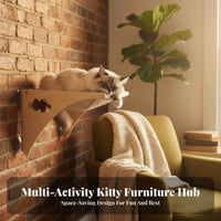 No-Drill Installation Suction Cup Window Perch Transparent Capsule View Feline Furniture Space Saving Feline Activity Center Includes Scratching Surface for Felines, Panes, Indoors, Living Room, Bedroom