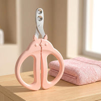 Nail Clippers for Professional Dog Grooming, Stainless Steel Nail Clippers for Small Animals, Non-Slip Pet Grooming Set, 2-Pack in Pink