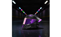 Full Face | Carbon-Fiber-Style, Aerodynamic, Full Face Helmet with Visor, for Road Riding