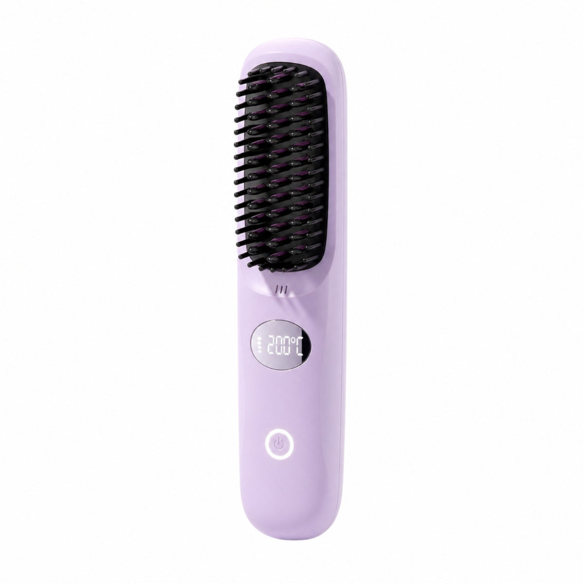 Cordless Ceramic Hair Straightening Comb with LCD Display, Mini Size