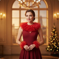 Ruffled with Cuffs Star-Mesh Ruffle with Cuffs Breathable Costume Accessory for Themed Parties, Photoshoots