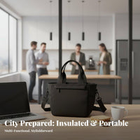 Water-Resistant Insulated Lunch Tote Waterproof Exterior Thermal Bag Detachable Shoulder Strap Food container Large Capacity for Office Workers, Commuters, School, trips, outdoor dinings, Potluck Parties