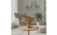 Pedestal Vase Gold Metal Vase Flower Arrangement Detachable Vessel for Table Centerpiece