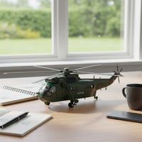 Rotorcraft Model 1:72 Scale Model Helicopter Helicopter with Rotors for Aviation Enthusiasts, Collectors, Cabinet Shelf