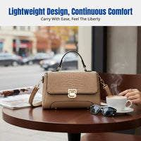 Women's Crocodile Pattern Shoulder Bag, Stylish PU Crossbody, Large Capacity, Lightweight, Autumn Winter, Traveler