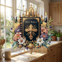 Easter Diamond Painting Kit DIY Materials Acrylic Religious Ornament Christian Desktop Decor Holiday Craft Kit