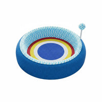 Restful Slumber Feline Toy Bed Combo Integrated Design Feline Bed Scratch Pad Long-Lasting Pet Furniture Dual-Purpose-Purpose for Cats, Indoor