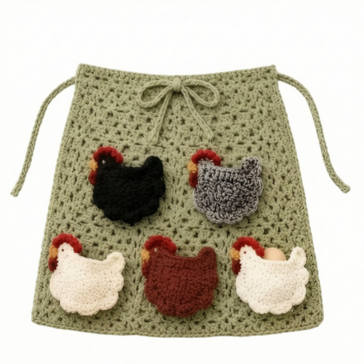 Handmade Egg Gathering Apron with Chicken Pockets Rustic Egg Collecting Apron with Chicken Pockets Whimsical Charming for Homesteaders, Backyard Farm