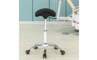 Swivel Saddle Stool Wheeled Ergonomic Saddle Chair Postural Support Height Adjustable Stool for Dentists