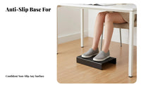 Non-Slip Surface Adjustable Under-Desk Footrest Foldable Angled Foot surface Portable Ergonomic Equipment robustDuty Frame for Remote Workers, Students, video game enthusiasts, Study Room, Gaming Setup