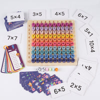 Multiplication Board Wooden Multiplication Game Board Fun for Children