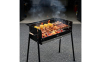 Stainless Steel Foldable Charcoal Grill Outdoor Folding Charcoal Grill Long-Lasting Easy to Clean for Backyard, Camping