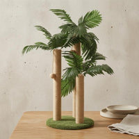 Botanical Design Cat Climber Cloth Leaves Cat Scratching Pole Decorative
